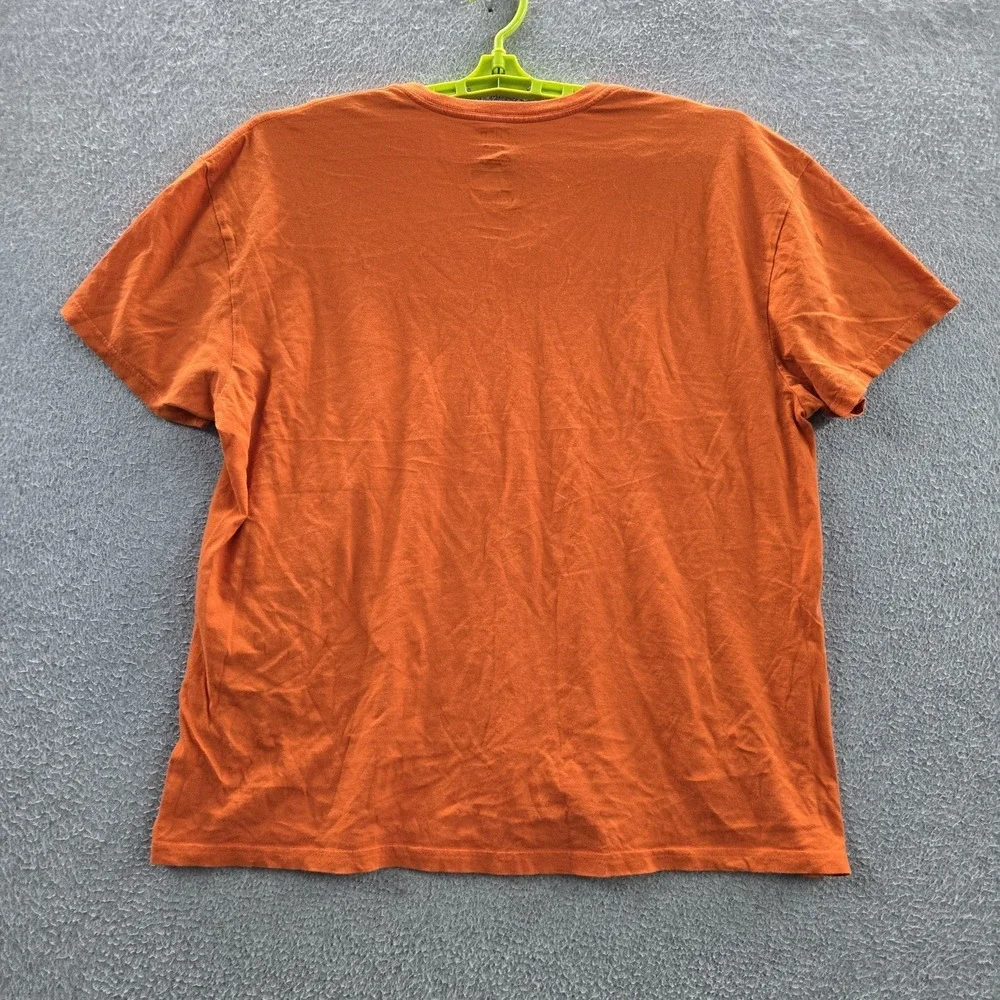 Polo Ralph Lauren Men Shirt XL Orange Embroidered Logo Classic Short Sleeve READ